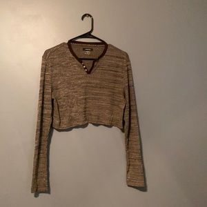 Cropped brown Alfani top